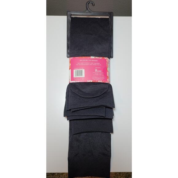 Chinese Laundry Luxury Knee Highs 5 Pair Black Trouser Socks Sz 9-11 NEW - Picture 3 of 4